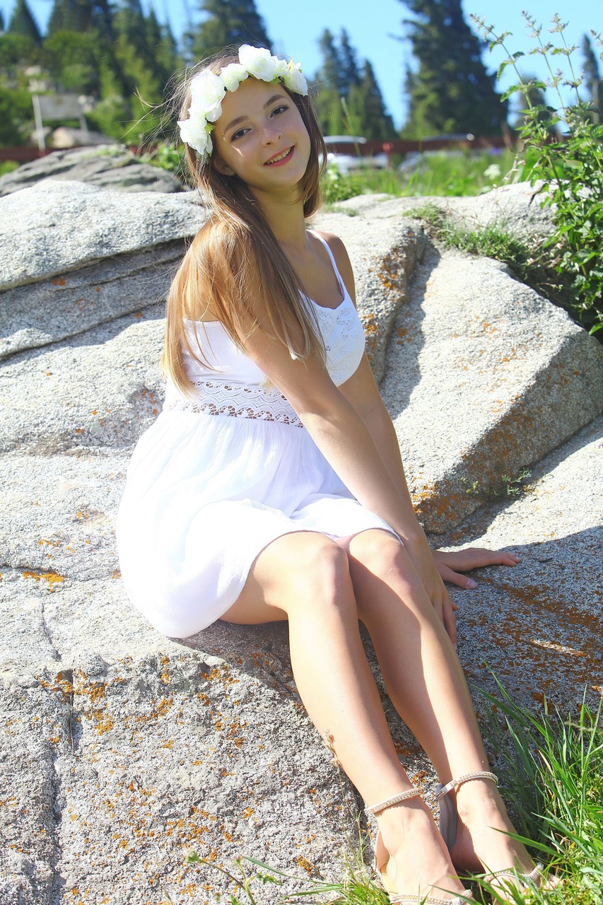 Eva白色仙女裙写真